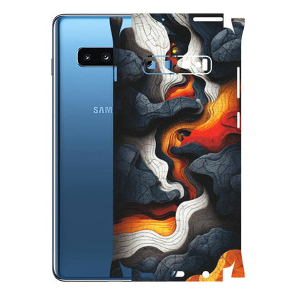 Samsung A/S Series Phone Skins (All Models) - Abstract Volcanic Layers - Matte Finish (M-52) Samsung Galaxy S10 Plus