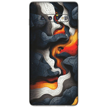 Samsung A/S Series Phone Skins (All Models) - Abstract Volcanic Layers - Matte Finish (M-52) Samsung Galaxy S10 Plus