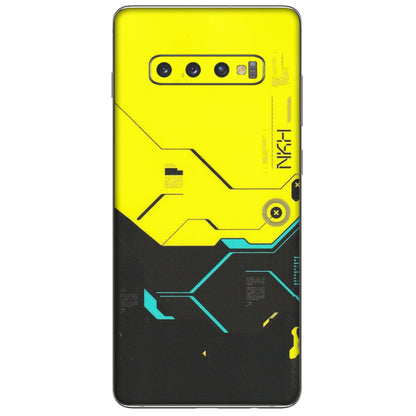 Samsung A/S Series Phone Skins (All Models) - Black Yellow Technica - Matte Finish (M-53) Samsung Galaxy S10 Plus