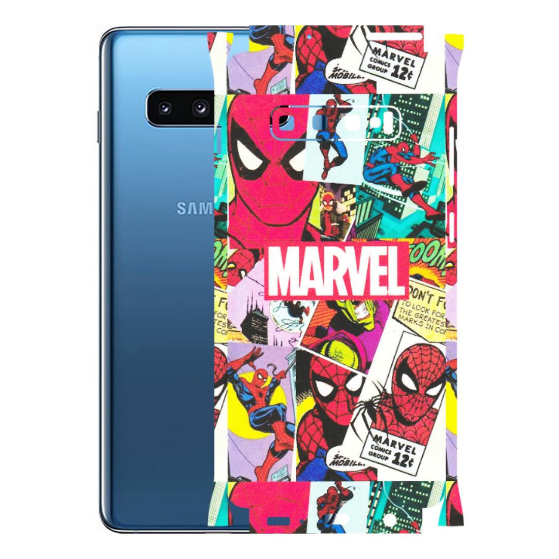 Samsung A/S Series Phone Skins (All Models) - Marvel Comic Spiderman Grafitti - Matte Finish (M-72) Samsung Galaxy S10 Plus