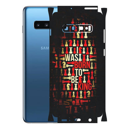 Samsung A/S Series Phone Skins (All Models) - Born To Be King - Matte Finish (M-73) Samsung Galaxy S10 Plus