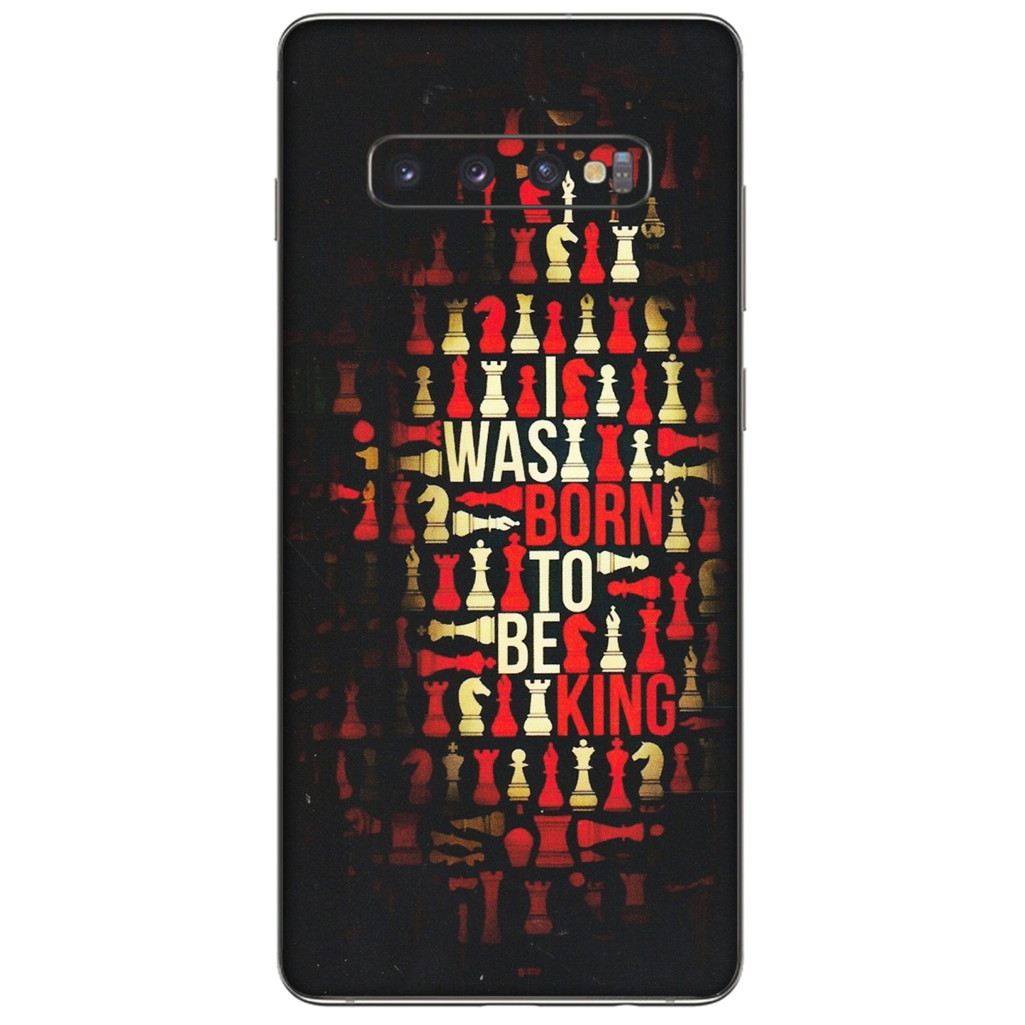 Samsung A/S Series Phone Skins (All Models) - Born To Be King - Matte Finish (M-73) Samsung Galaxy S10 Plus