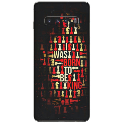 Samsung A/S Series Phone Skins (All Models) - Born To Be King - Matte Finish (M-73) Samsung Galaxy S10 Plus