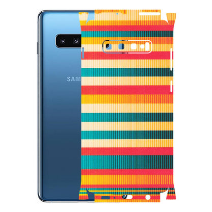 Samsung A/S Series Phone Skins (All Models) - Colourful Stripes Soothing Effect - Matte Finish (M-86) Samsung Galaxy S10 Plus