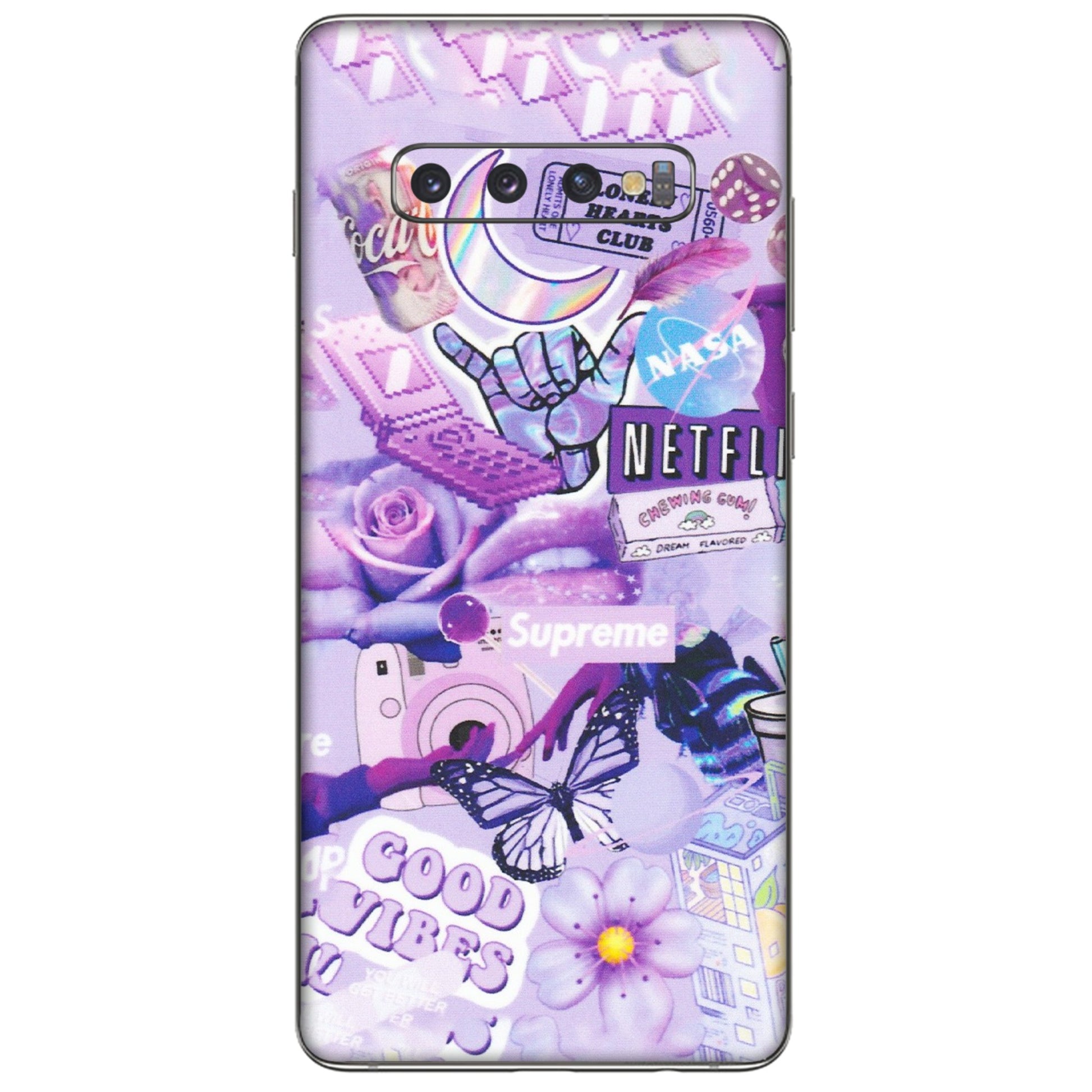 Samsung A/S Series Phone Skins (All Models) - Supreme Purple Magic - Matte Finish (M-88) Samsung Galaxy S10 Plus