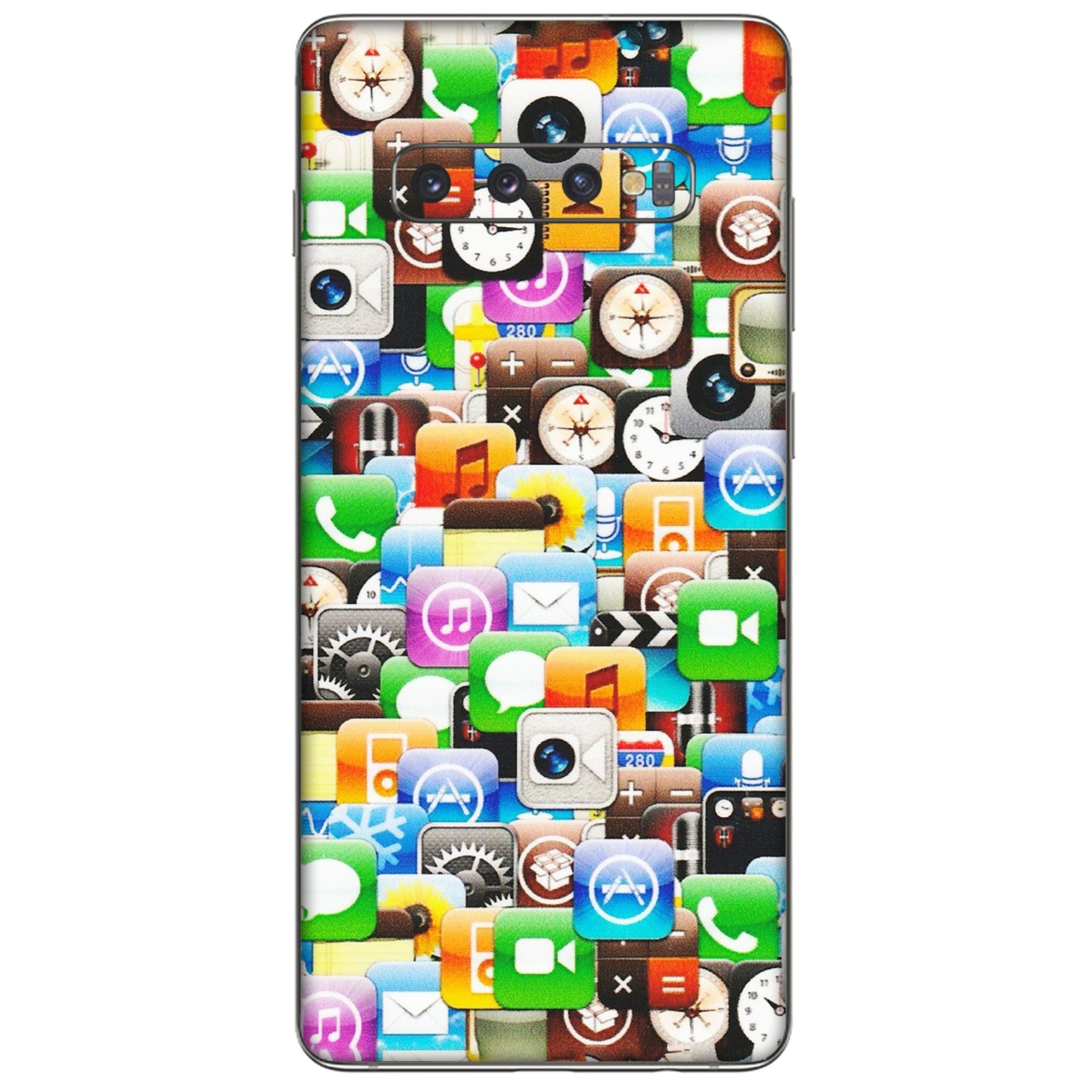Samsung A/S Series Phone Skins (All Models) - All Apple Icons - Matte Finish (M-93) Samsung Galaxy S10 Plus