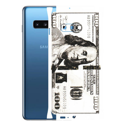 Samsung A/S Series Phone Skins (All Models) - 100 Dollar Currency - Transparent Finish (T-01) Samsung Galaxy S10 Plus
