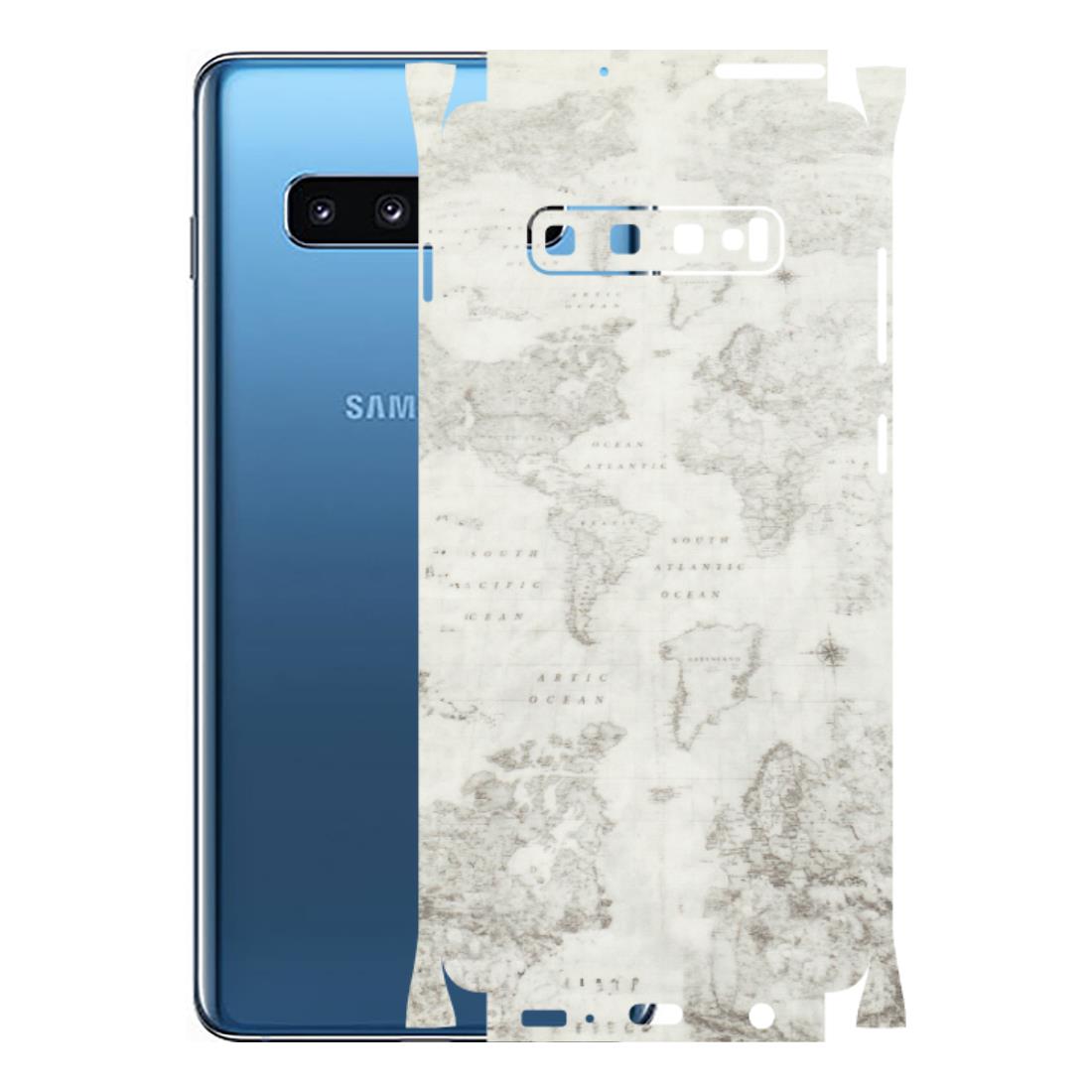 Samsung A/S Series Phone Skins (All Models) - World Travel Map - Transparent Finish (T-04) Samsung Galaxy S10 Plus
