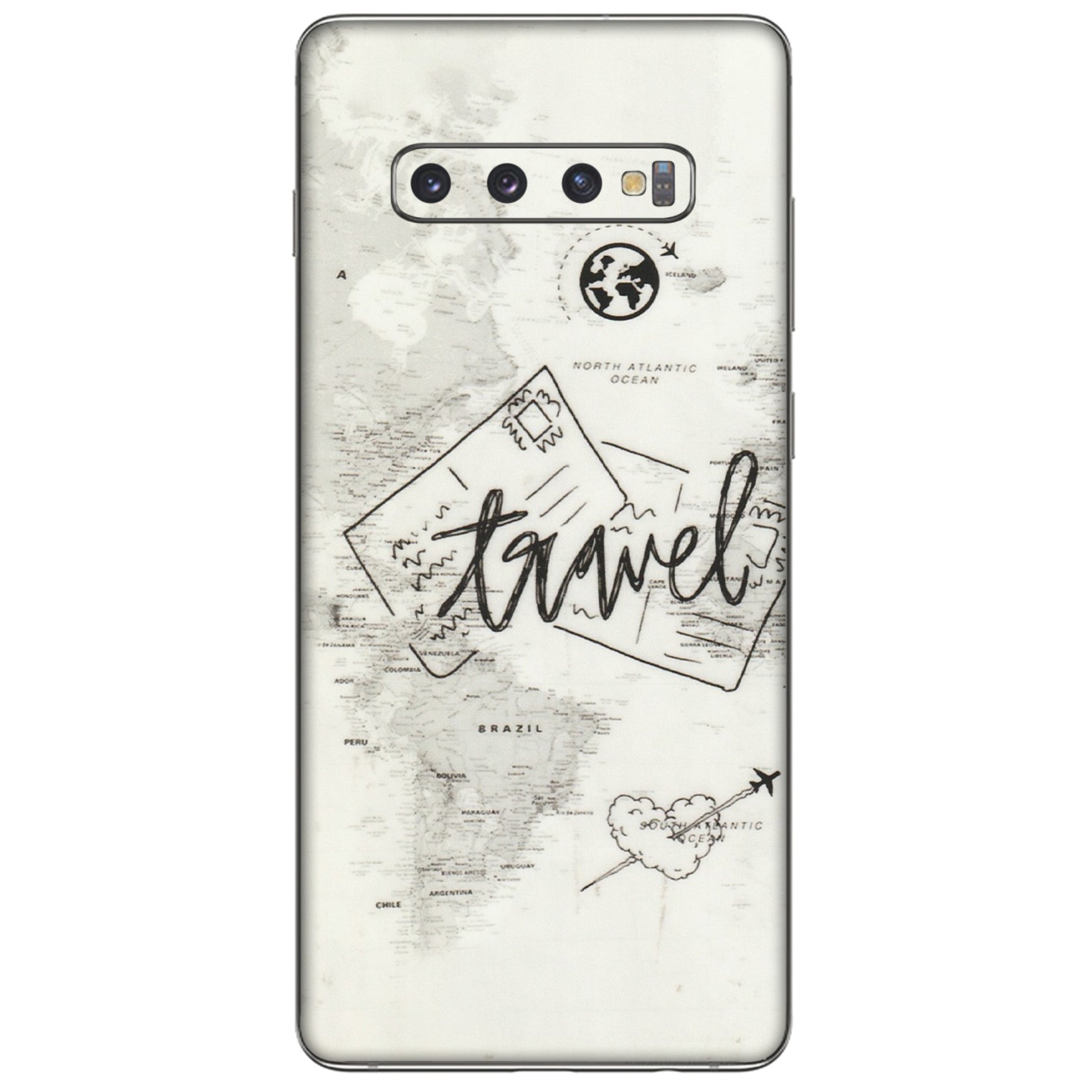 Samsung A/S Series Phone Skins (All Models) - Travel Ticket - Transparent Finish (T-06) Samsung Galaxy S10 Plus