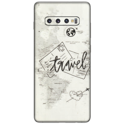 Samsung A/S Series Phone Skins (All Models) - Travel Ticket - Transparent Finish (T-06) Samsung Galaxy S10 Plus
