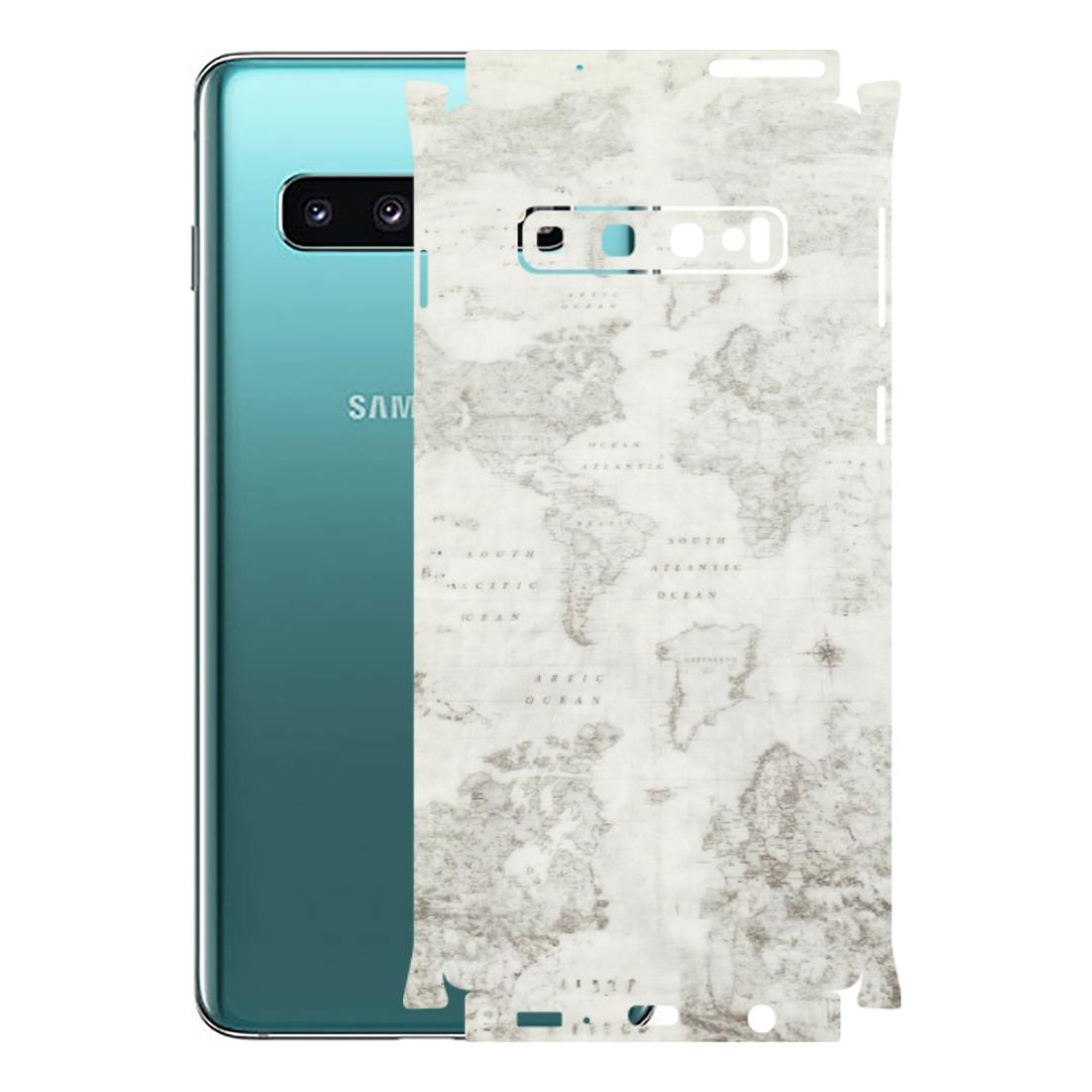 Samsung A/S Series Phone Skins (All Models) - World Travel Map - Transparent Finish (T-04) Samsung Galaxy S10