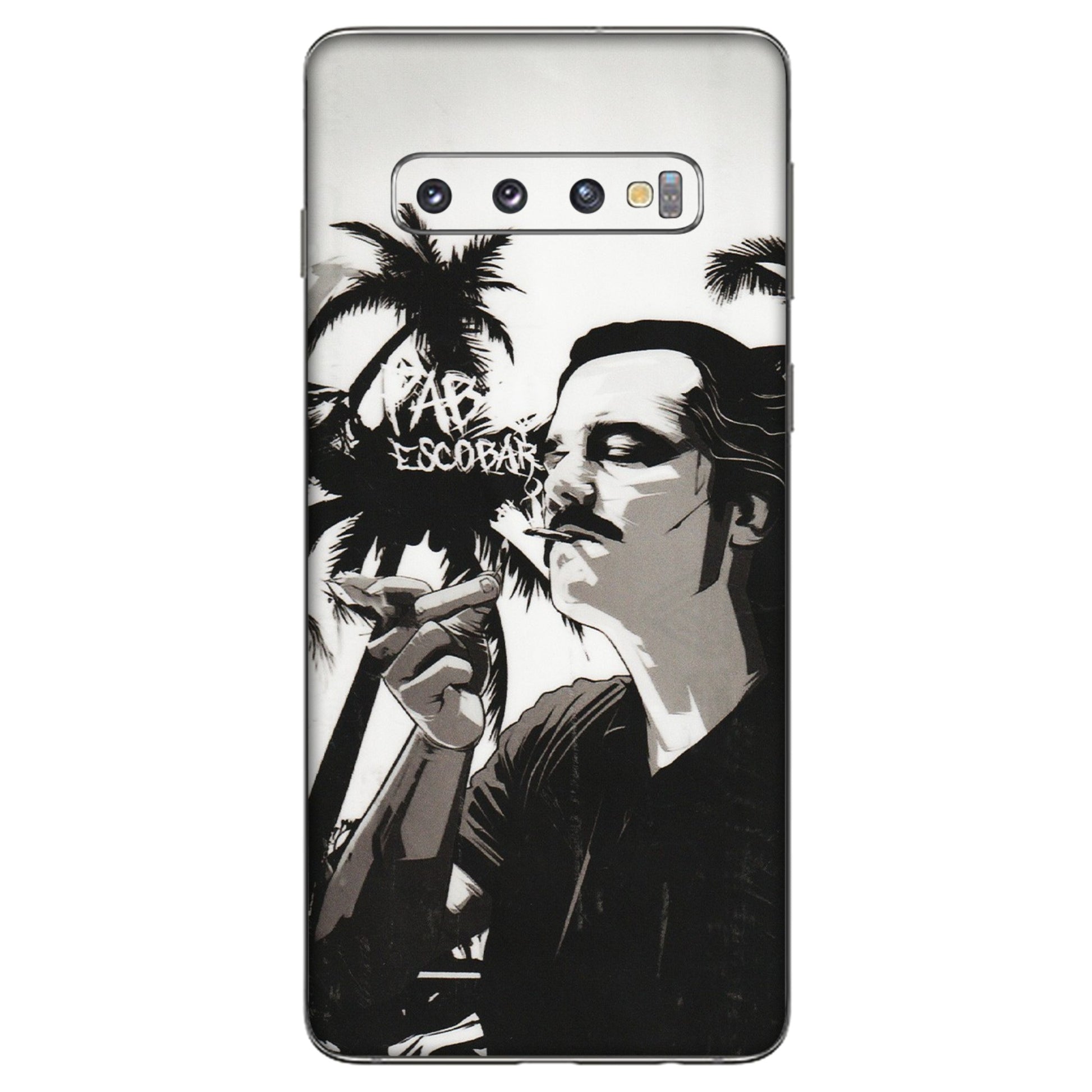 Samsung A/S Series Phone Skins (All Models) - Pab Escobar - Transparent Finish (T-05) Samsung Galaxy S10