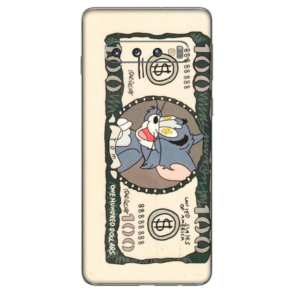 Samsung A/S Series Phone Skins (All Models) - One Hundred Dollar Tom - Transparent Finish (T-16) Samsung Galaxy S10