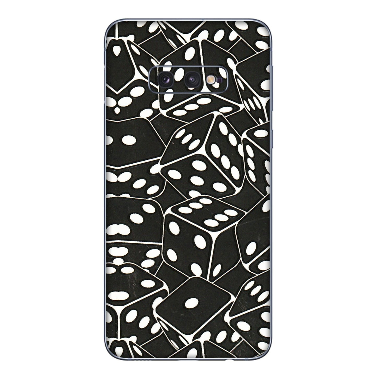Samsung A/S Series Phone Skins (All Models) - Big Black Dices - 3D Embossed Finish (L-106) Samsung Galaxy S10E