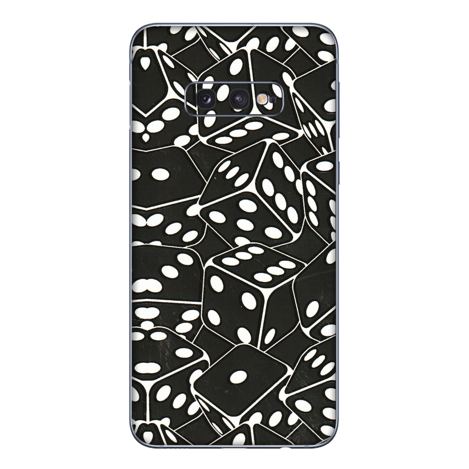 Samsung A/S Series Phone Skins (All Models) - Big Black Dices - 3D Embossed Finish (L-106) Samsung Galaxy S10E