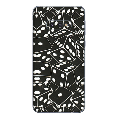 Samsung A/S Series Phone Skins (All Models) - Big Black Dices - 3D Embossed Finish (L-106) Samsung Galaxy S10E