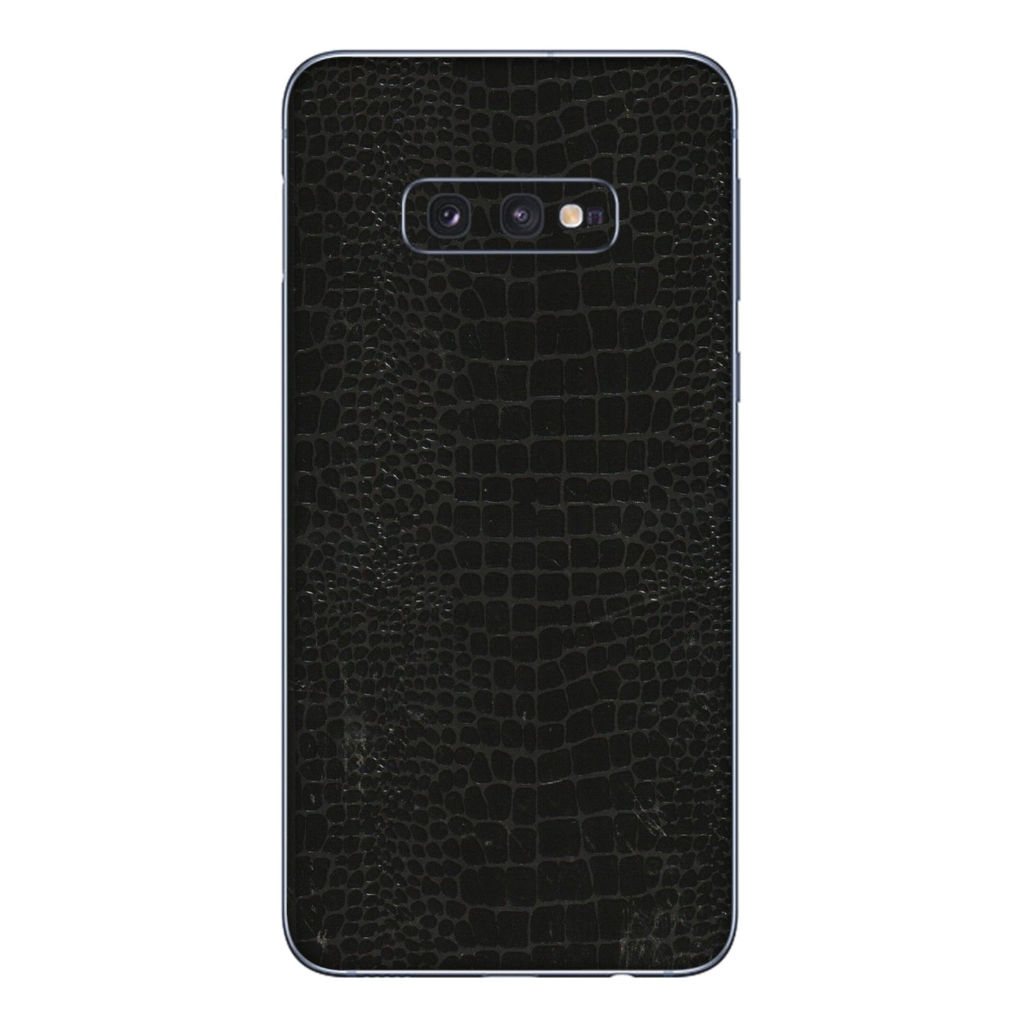 Samsung A/S Series Phone Skins (All Models) - Snake Leather Black - 3D Embossed Finish (L-107) Samsung Galaxy S10E