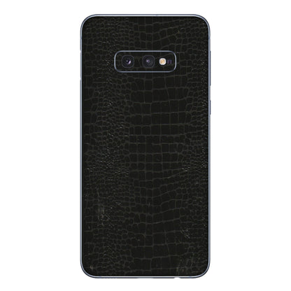 Samsung A/S Series Phone Skins (All Models) - Snake Leather Black - 3D Embossed Finish (L-107) Samsung Galaxy S10E