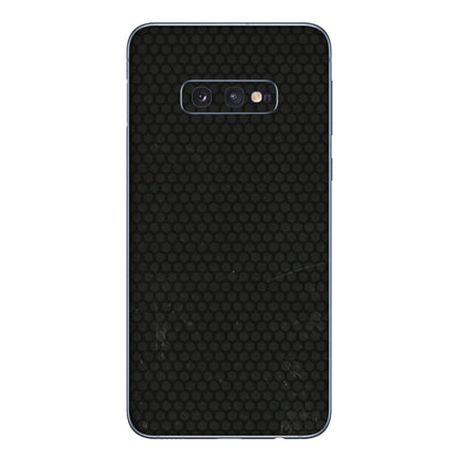 Samsung A/S Series Phone Skins (All Models) - Black honeycomb - 3D Embossed Finish (L-114) Samsung Galaxy S10E