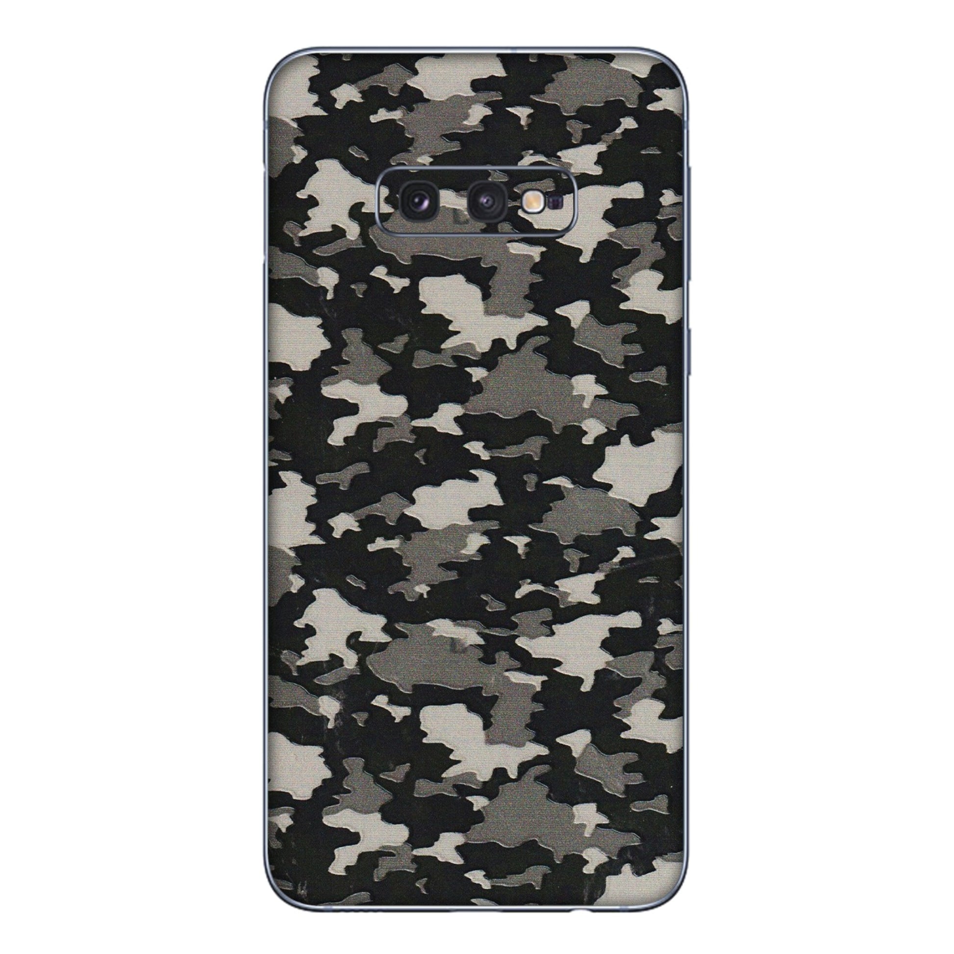 Samsung A/S Series Phone Skins (All Models) - Black/Grey Camoflaunge - 3D Embossed Finish (L-142) Samsung Galaxy S10E
