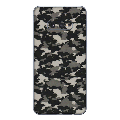 Samsung A/S Series Phone Skins (All Models) - Black/Grey Camoflaunge - 3D Embossed Finish (L-142) Samsung Galaxy S10E