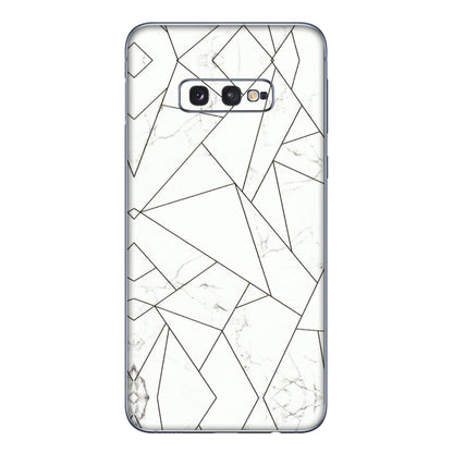 Samsung A/S Series Phone Skins (All Models) - Luxury White Marble Effect - 3D Embossed Finish (L-168) Samsung Galaxy S10E