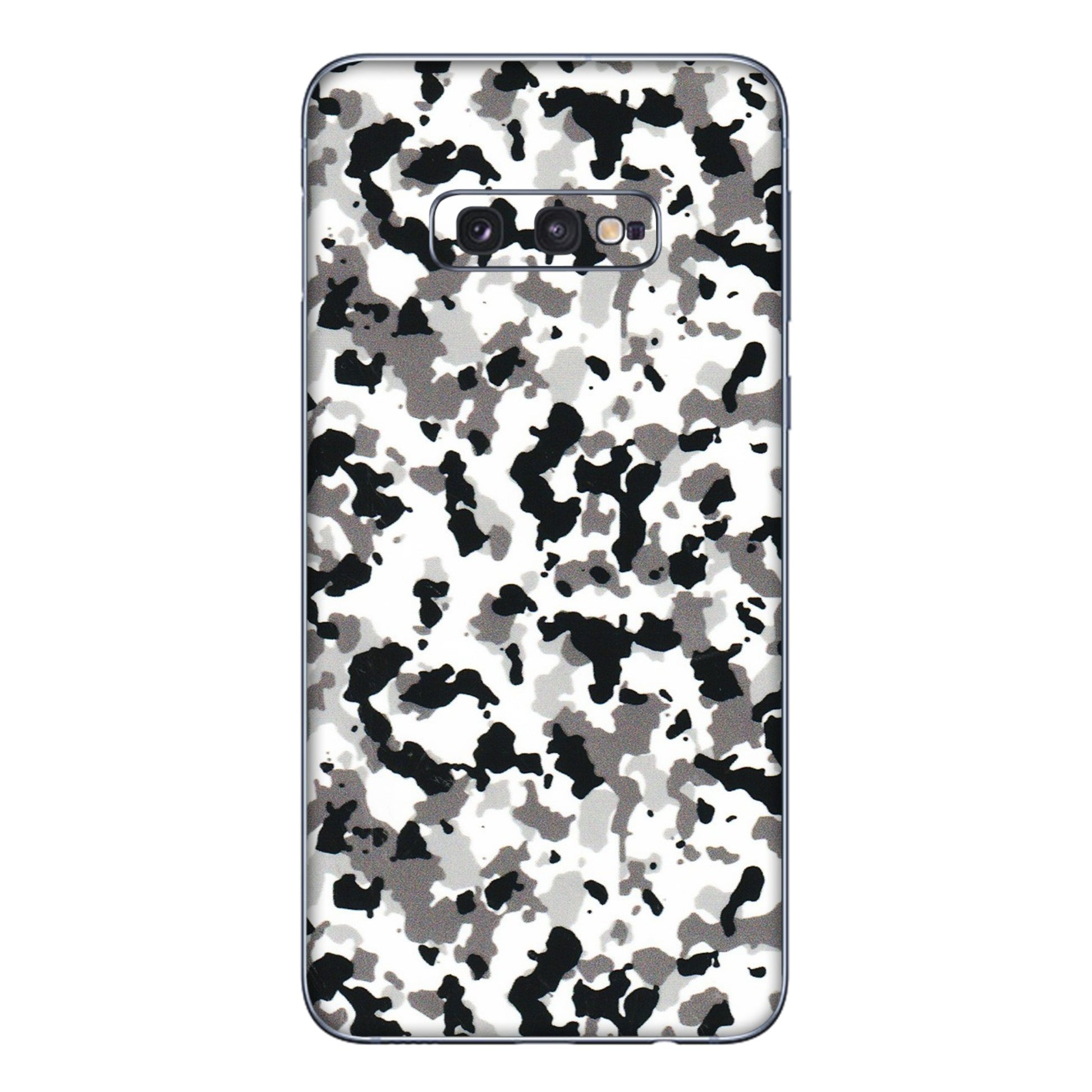 Samsung A/S Series Phone Skins (All Models) - White Black Camouflage - 3D Embossed Finish (L-18) Samsung Galaxy S10E