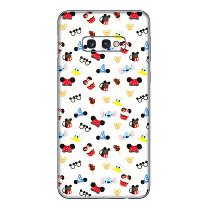 Samsung A/S Series Phone Skins (All Models) - Minnie Mouse & Donald Doodles s - 3D Embossed Finish (L-194) Samsung Galaxy S10E