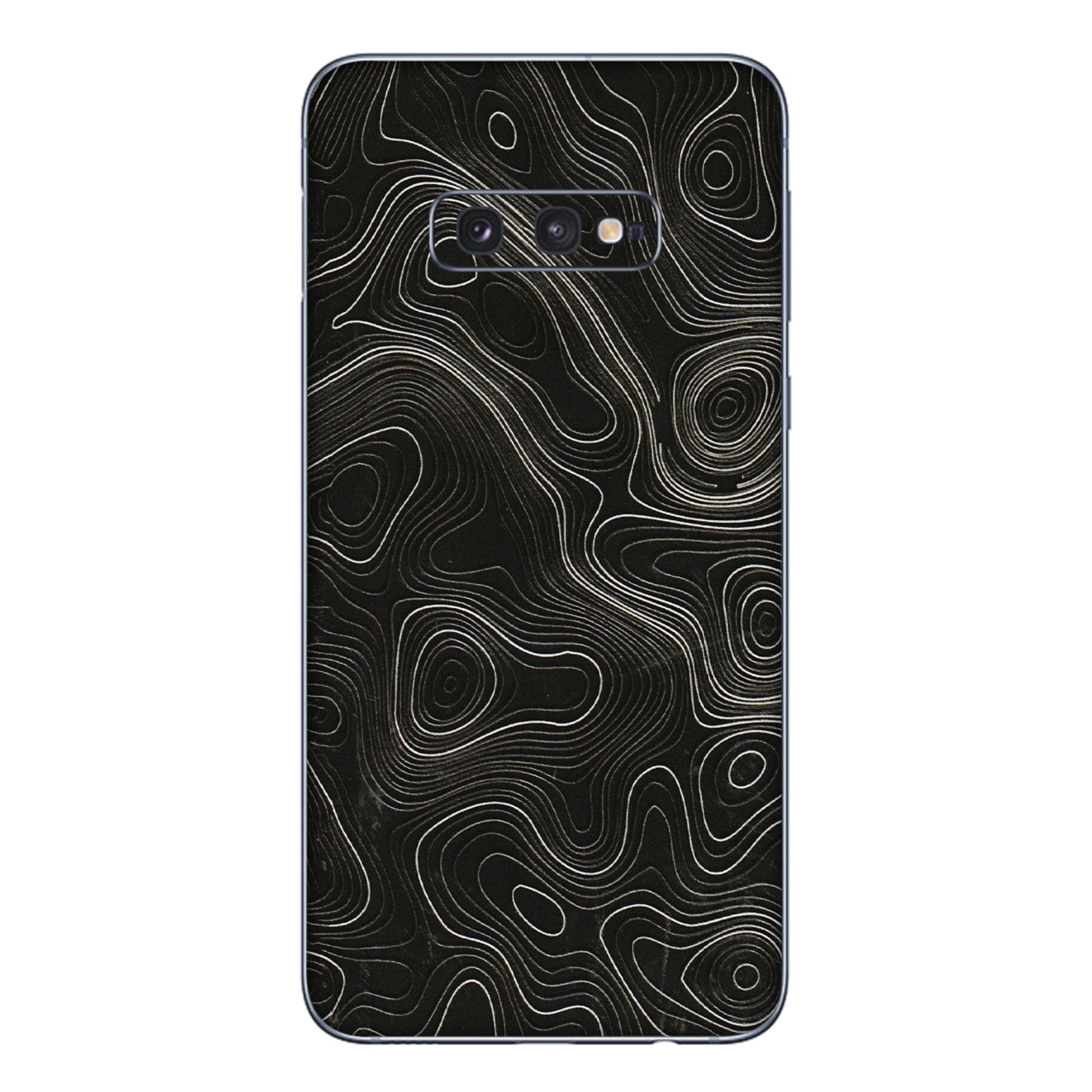 Samsung A/S Series Phone Skins (All Models) - Black Swirl - 3D Embossed Finish (L-196) Samsung Galaxy S10E