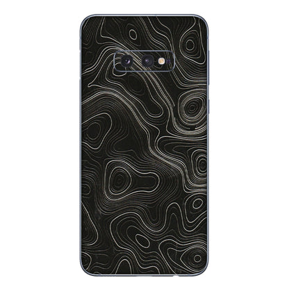 Samsung A/S Series Phone Skins (All Models) - Black Swirl - 3D Embossed Finish (L-196) Samsung Galaxy S10E