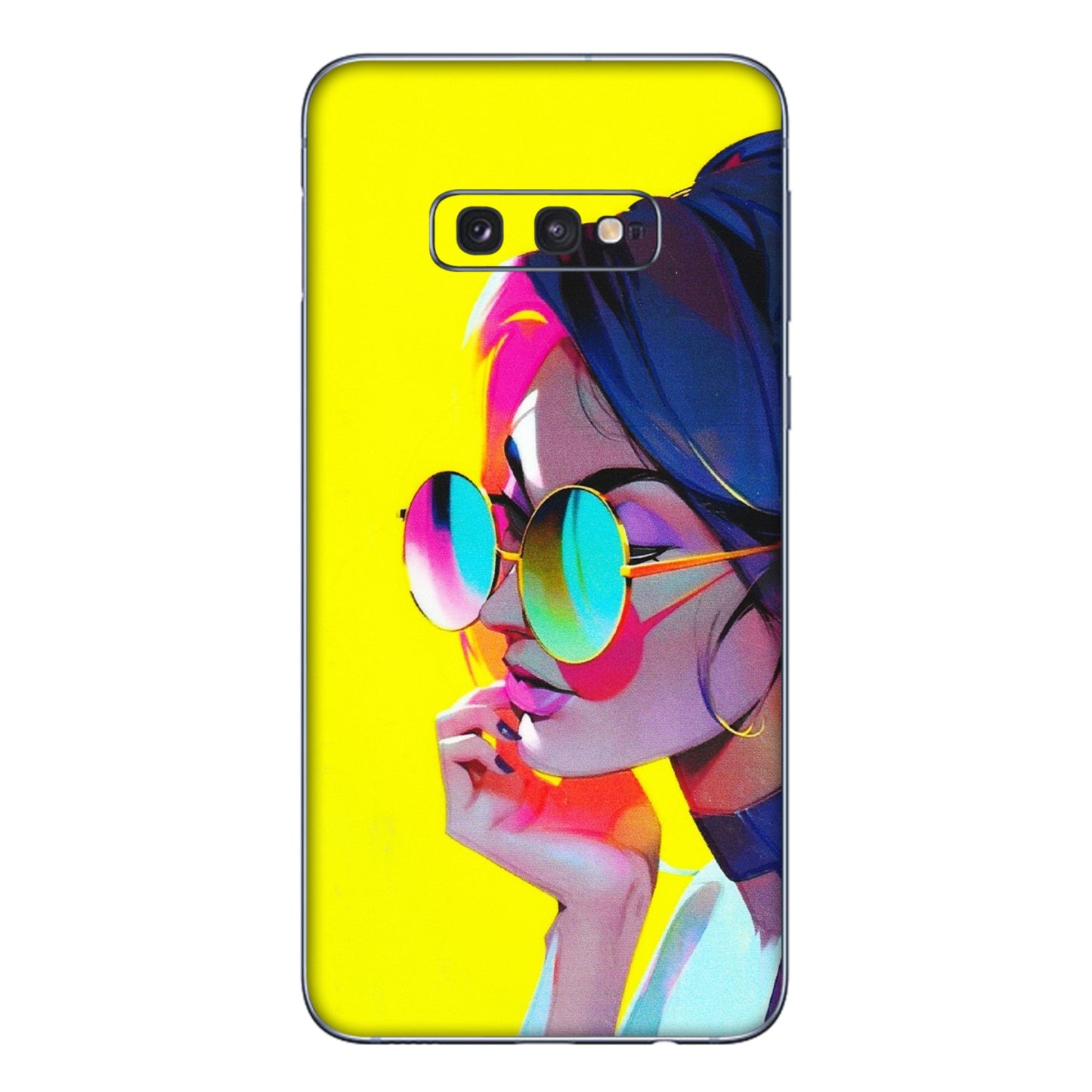 Samsung A/S Series Phone Skins (All Models) - Bold Stylish Girl - 3D Embossed Finish (L-222) Samsung Galaxy S10E