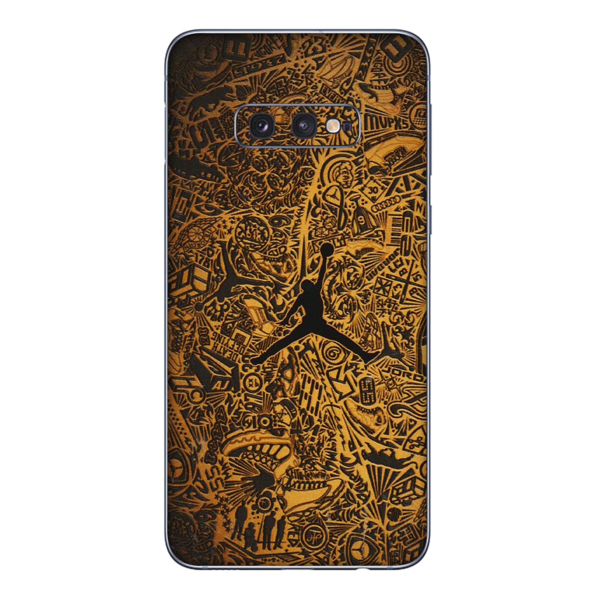 Samsung A/S Series Phone Skins (All Models) - Premium Gold Basketball Player - 3D Embossed Finish (L-236) Samsung Galaxy S10E