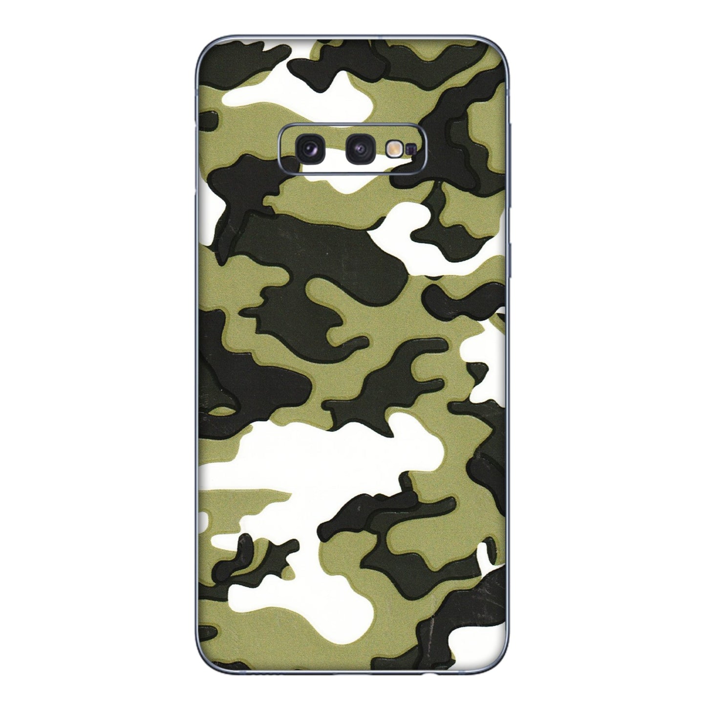 Samsung A/S Series Phone Skins (All Models) - Camouflages White And Green - 3D Embossed Finish (L-243) Samsung Galaxy S10E
