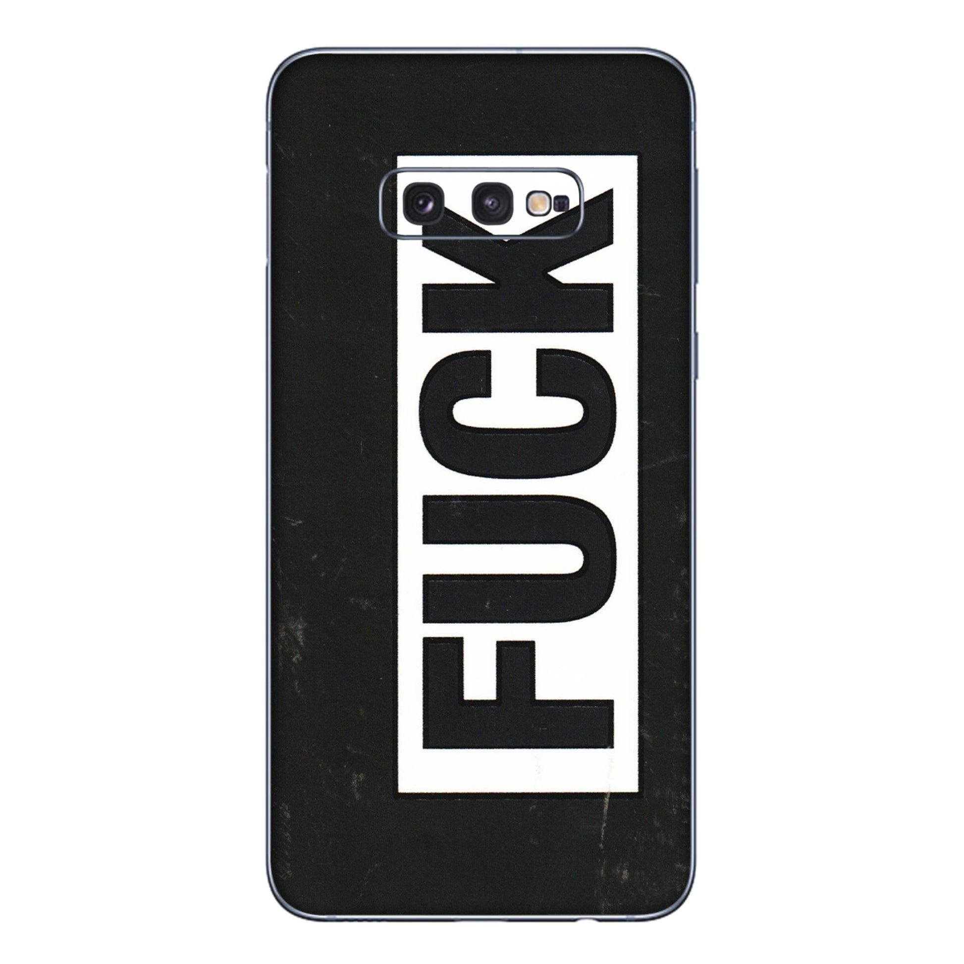 Samsung A/S Series Phone Skins (All Models) - The F Word - 3D Embossed Finish (L-255) Samsung Galaxy S10E