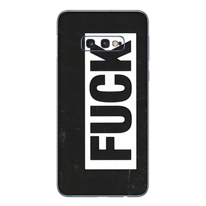 Samsung A/S Series Phone Skins (All Models) - The F Word - 3D Embossed Finish (L-255) Samsung Galaxy S10E