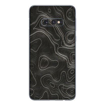 Samsung A/S Series Phone Skins (All Models) - Abstract White Line Map - 3D Embossed Finish (L-269) Samsung Galaxy S10E