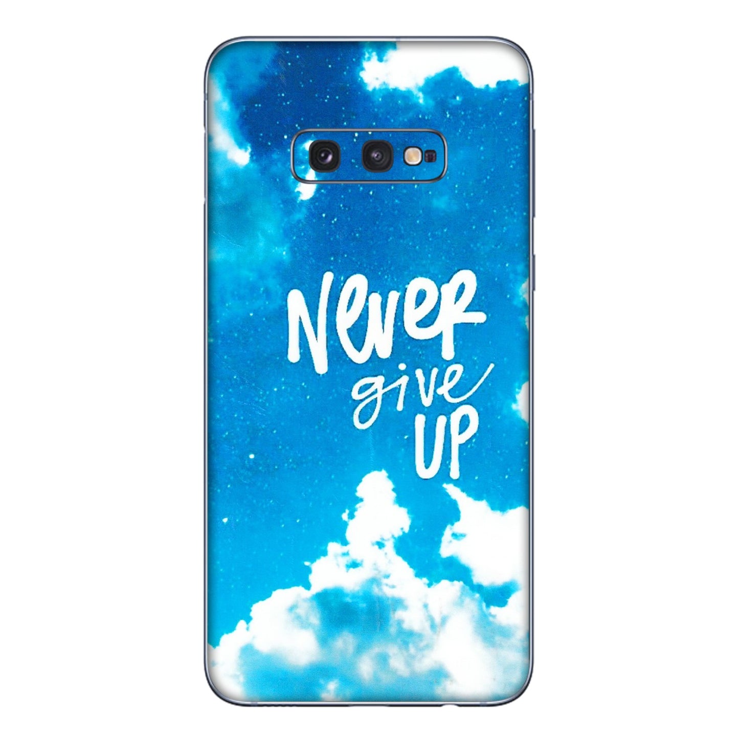 Samsung A/S Series Phone Skins (All Models) - Never Give Up - 3D Embossed Finish (L-279) Samsung Galaxy S10E
