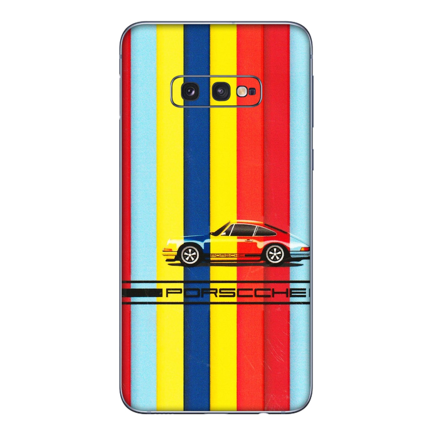 Samsung A/S Series Phone Skins (All Models) - Multicolour Porche - 3D Embossed Finish (L-39) Samsung Galaxy S10E