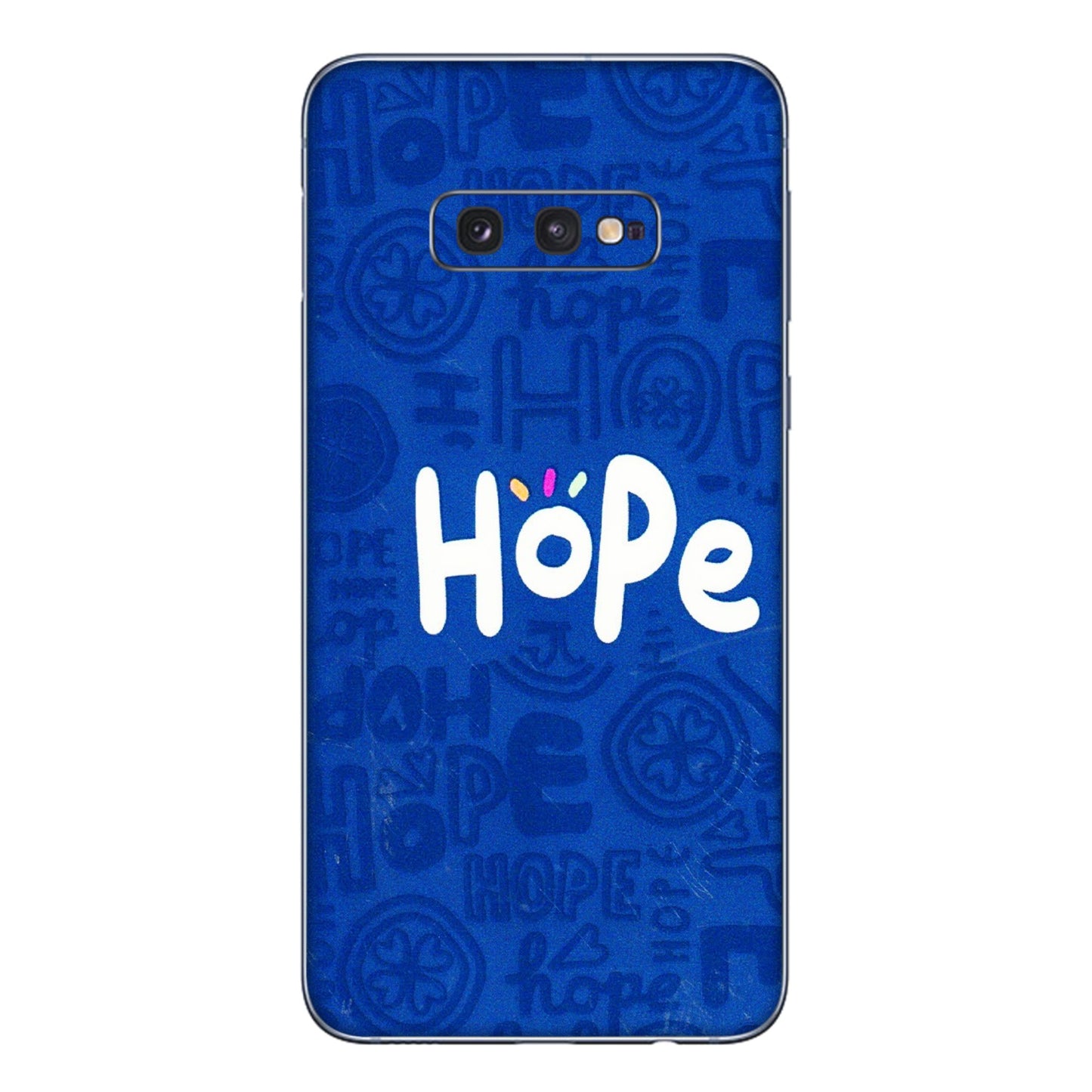 Samsung A/S Series Phone Skins (All Models) - Hope Doodles Blue - 3D Embossed Finish (L-43) Samsung Galaxy S10E