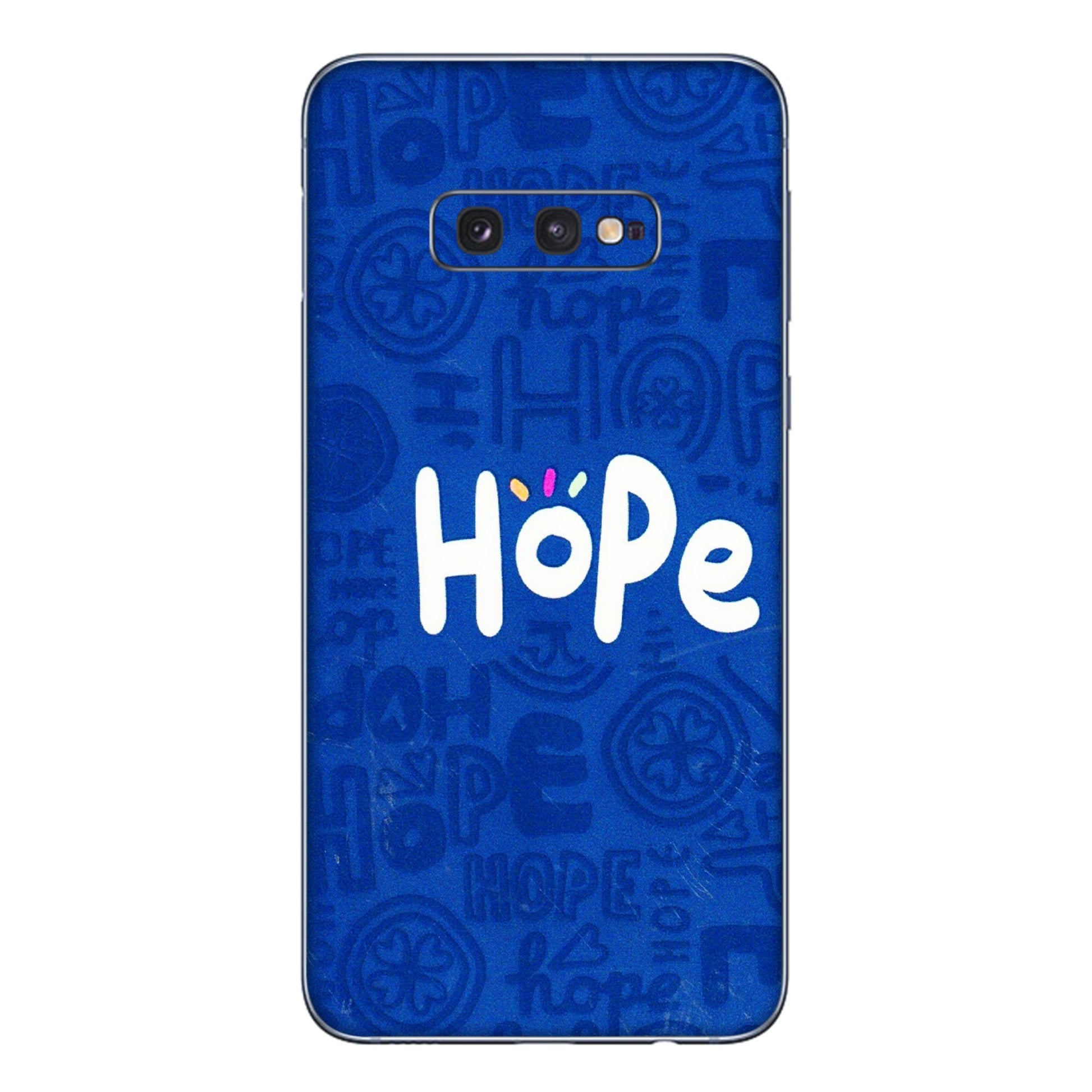 Samsung A/S Series Phone Skins (All Models) - Hope Doodles Blue - 3D Embossed Finish (L-43) Samsung Galaxy S10E