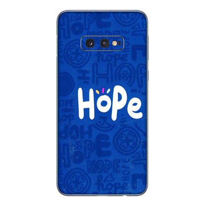 Samsung A/S Series Phone Skins (All Models) - Hope Doodles Blue - 3D Embossed Finish (L-43) Samsung Galaxy S10E