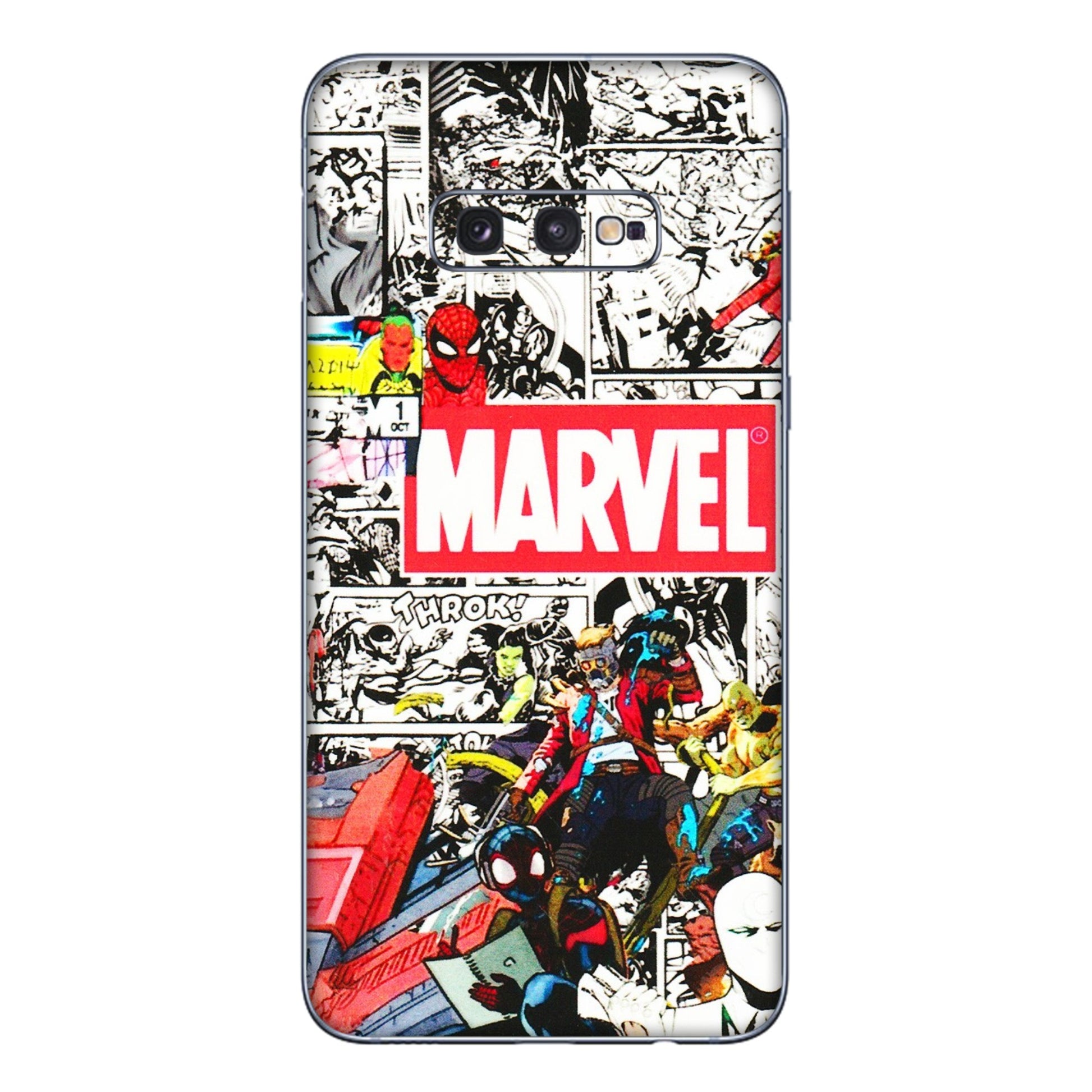 Samsung A/S Series Phone Skins (All Models) - Marvel Colorful Comic - 3D Embossed Finish (L-64) Samsung Galaxy S10E