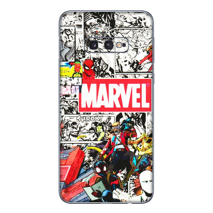 Samsung A/S Series Phone Skins (All Models) - Marvel Colorful Comic - 3D Embossed Finish (L-64) Samsung Galaxy S10E