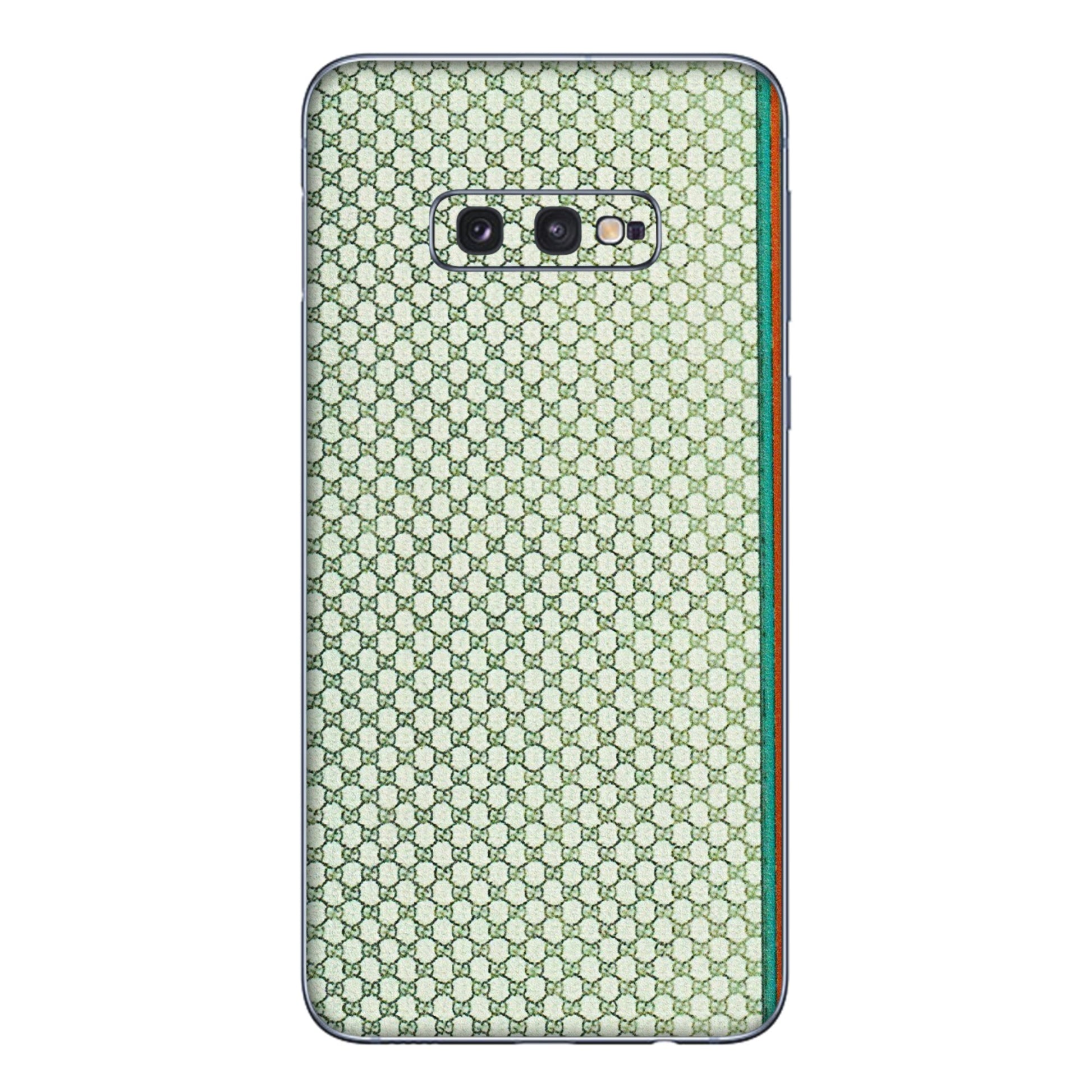 Samsung A/S Series Phone Skins (All Models) - Gucci Fabric Pattern - 3D Embossed Finish (L-73) Samsung Galaxy S10E