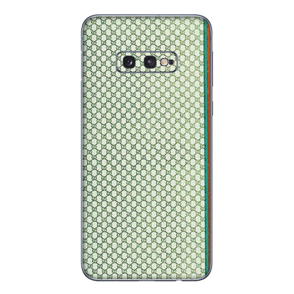 Samsung A/S Series Phone Skins (All Models) - Gucci Fabric Pattern - 3D Embossed Finish (L-73) Samsung Galaxy S10E