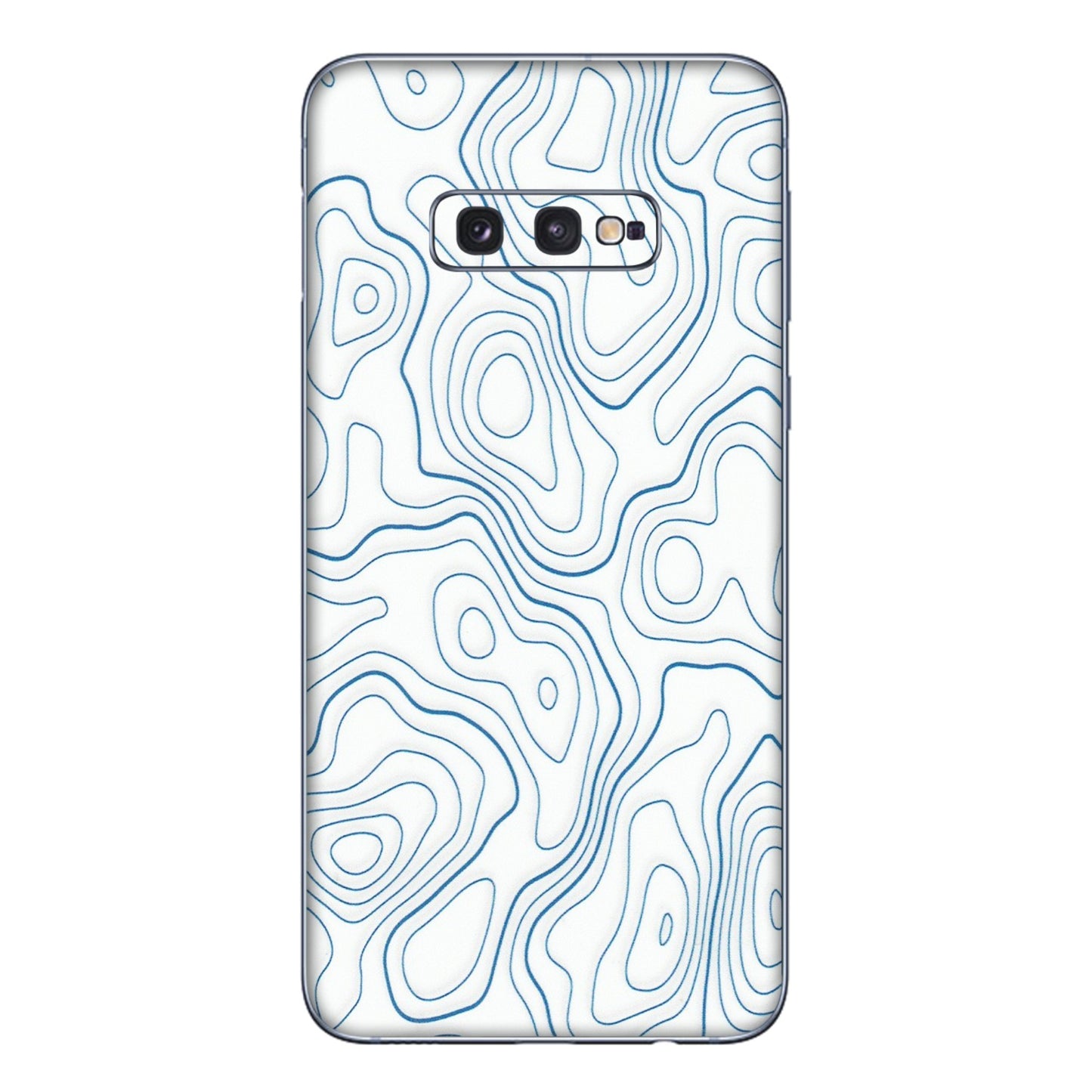 Samsung A/S Series Phone Skins (All Models) - Blue And White Swirls - Matte Finish (M-139) Samsung Galaxy S10E