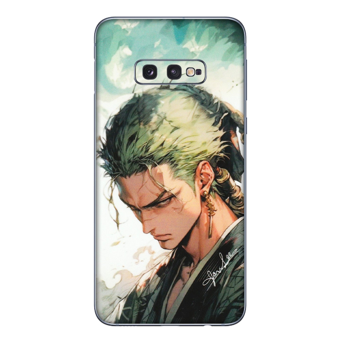 Samsung A/S Series Phone Skins (All Models) - New Roronoa Zoro One Picece Anime - Matte Finish (M-140) Samsung Galaxy S10E