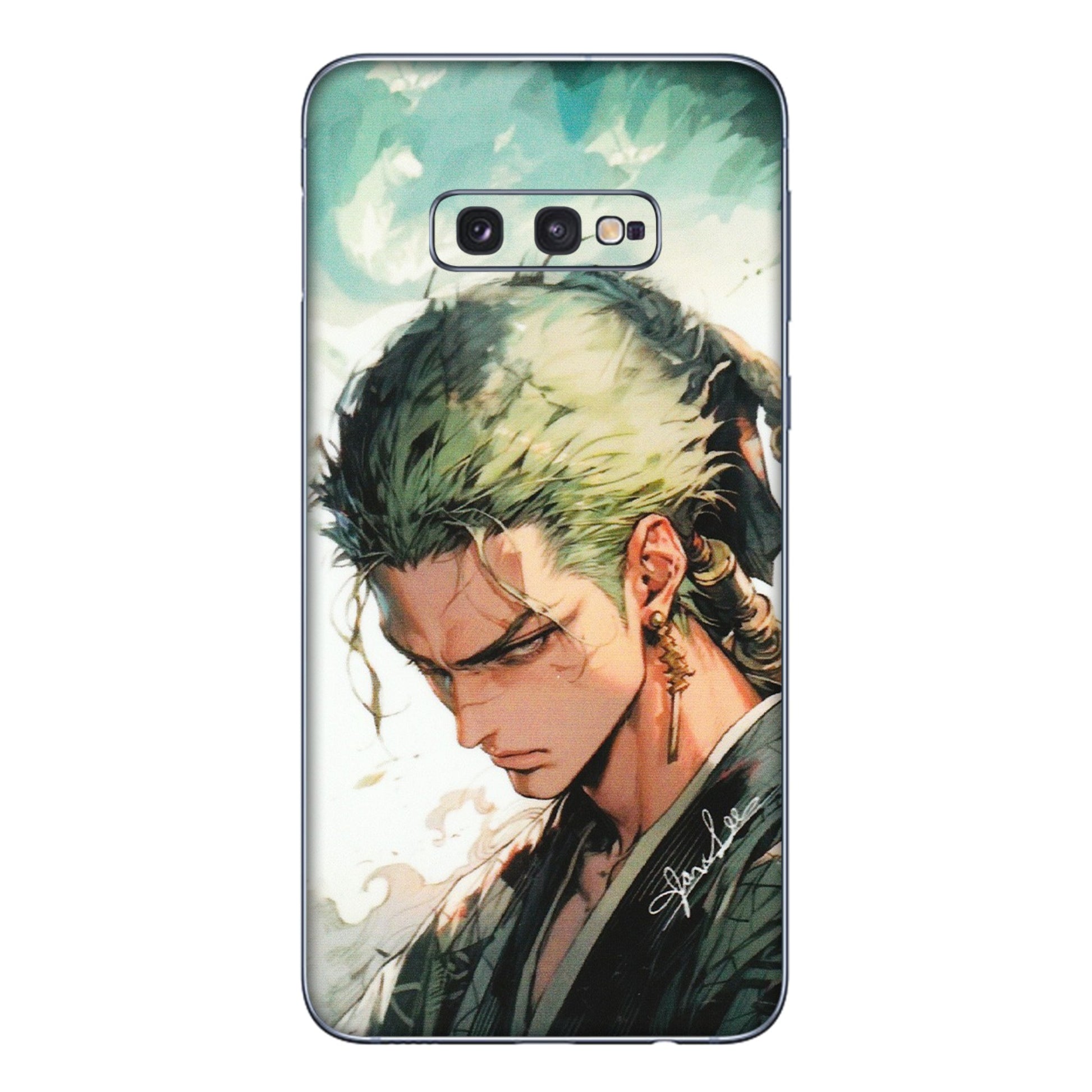 Samsung A/S Series Phone Skins (All Models) - New Roronoa Zoro One Picece Anime - Matte Finish (M-140) Samsung Galaxy S10E