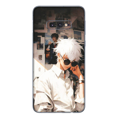 Samsung A/S Series Phone Skins (All Models) - Gojo Satoru Jujustu Kaisen Anime - Matte Finish (M-156) Samsung Galaxy S10E