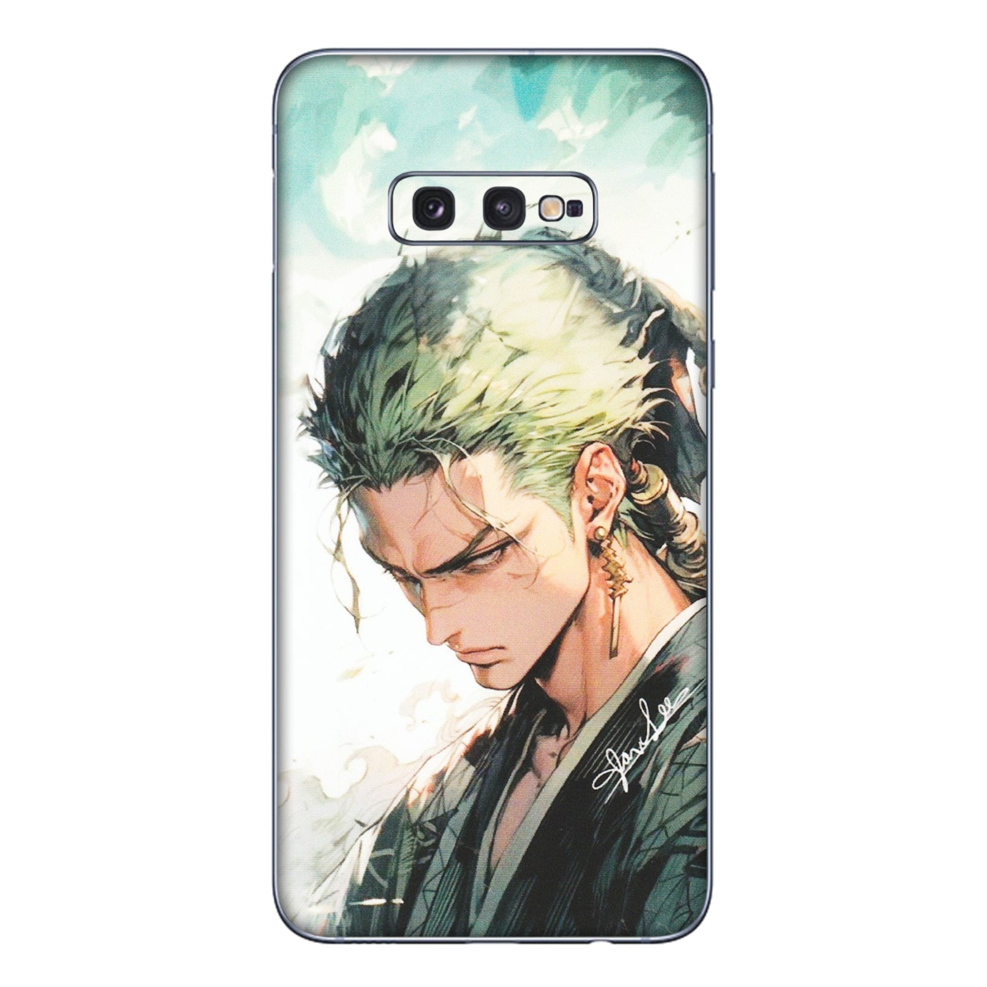 Samsung A/S Series Phone Skins (All Models) - Pirate Hunter One Piece Anime - Matte Finish (M-157) Samsung Galaxy S10E